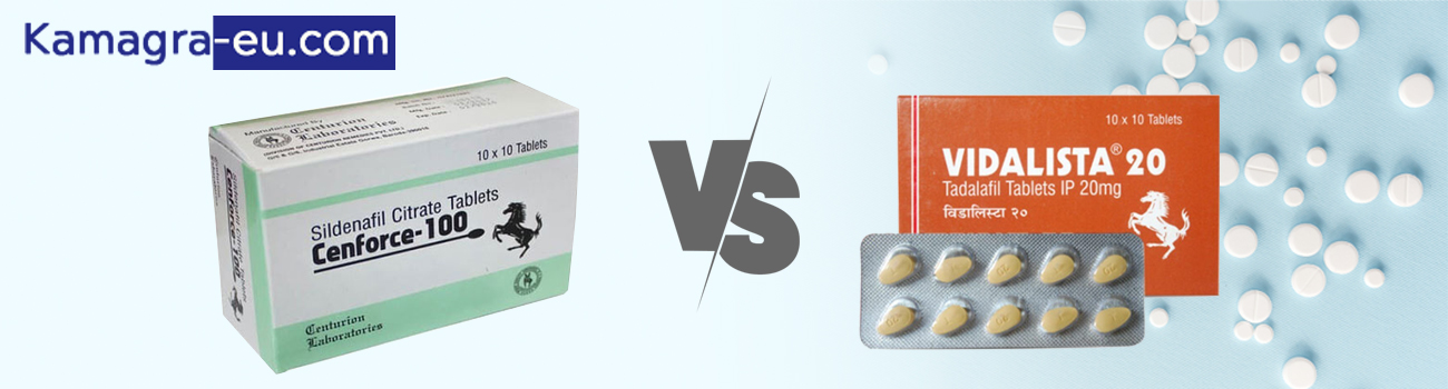 Cenforce 100 mg vs. Vidalista 20 mg